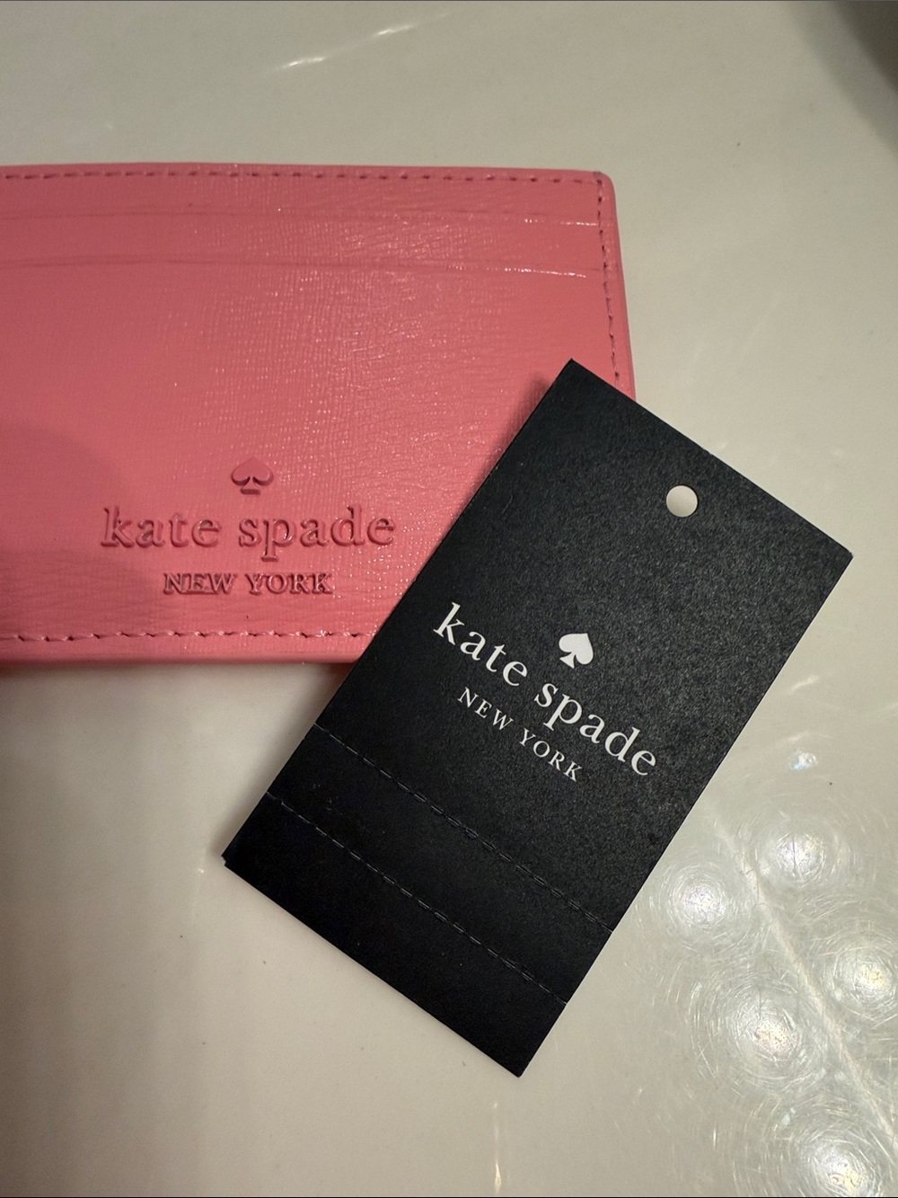 Pink Embossed Floral Card Holder - Picture 3 of 5
